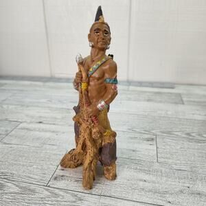 Native Indian Hunter Warrior 6" Figurine‎ Young's American Frontier Resin